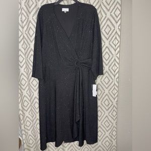 NWT Glitter Midi Cocktail And Party Dress 3x SIGNATURE BY ROBBIE BEE